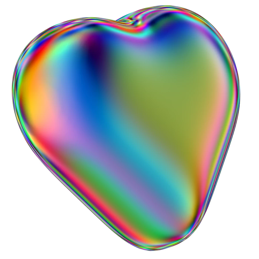 潮流酸性全息金属镭射机能彩虹3D立体几何图形png免抠图片素材【079】